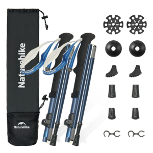 Трекінгові палки складні 5-секційні Naturehike CNK2450DS013 Gale Pro, 115-135 см, сині (пара)