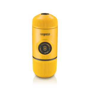 Портативна еспресо-кавоварка Wacaco Nanopresso жовта, механічна, для меленої кави