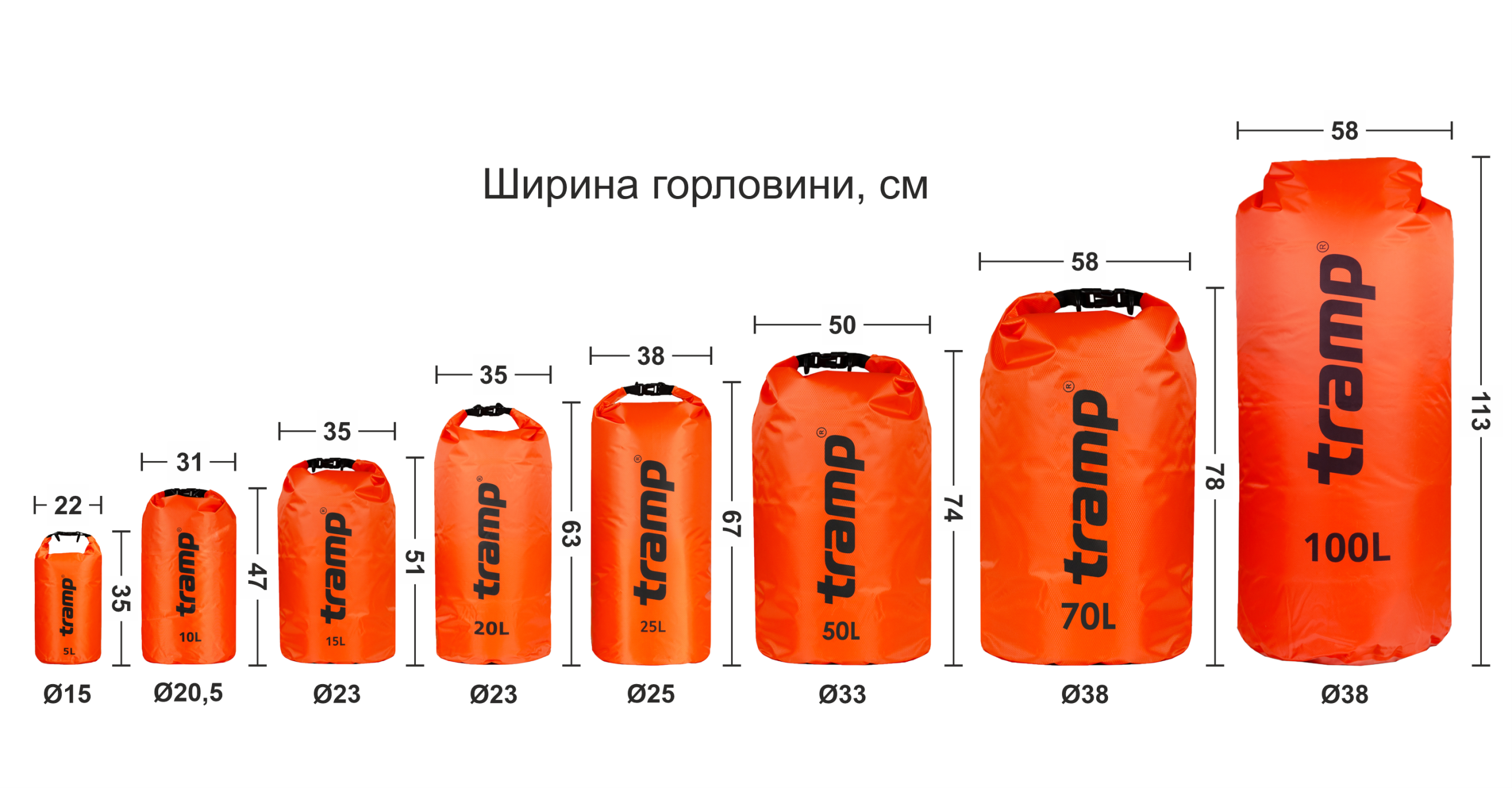 Гермомішок Tramp PVC Diamond Rip-Stop 25 UTRA-118, Помаранчевий - Зображення 3